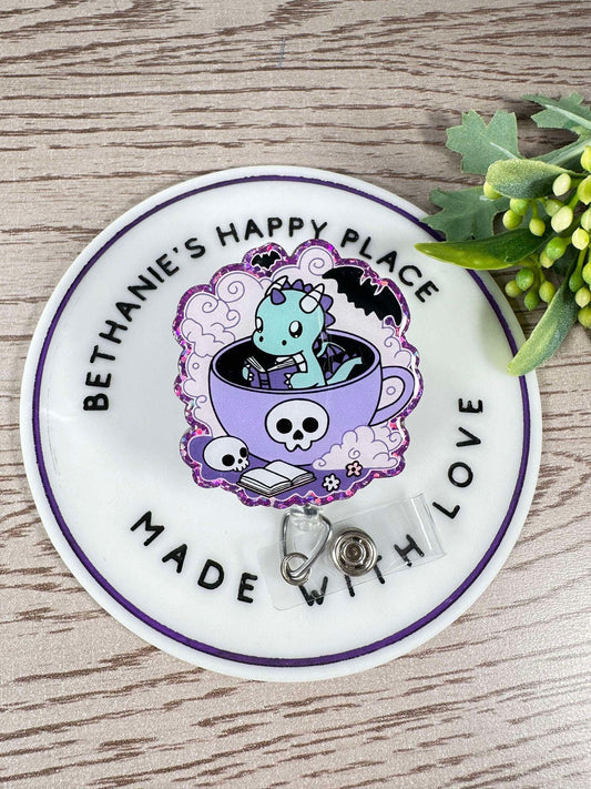 Dragon tea retractable badge reel