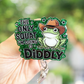 The only squat I'm doing is diddly frog retractable badge reel