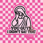 Jesus didn't say that silicone freshie mold