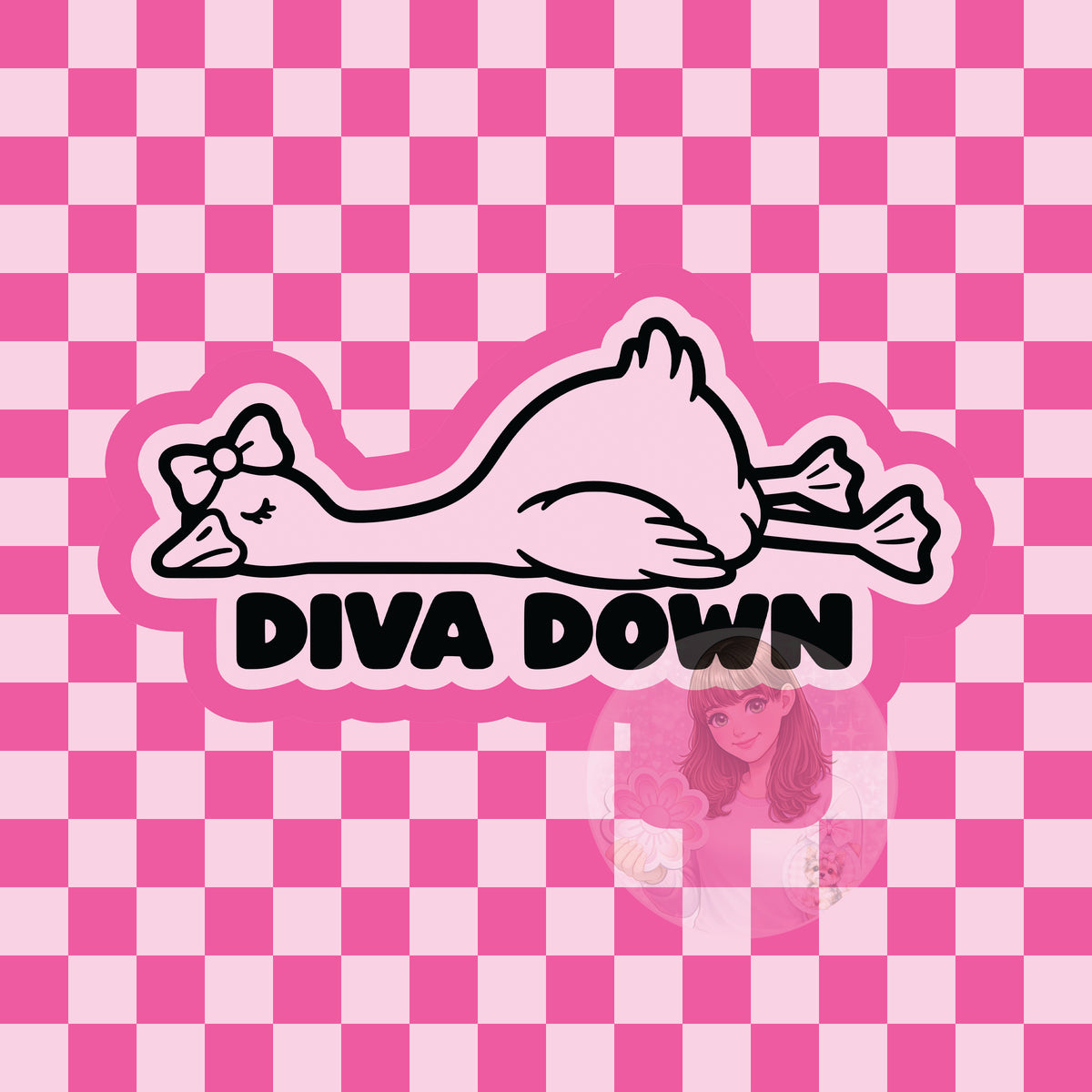 Diva down silicone freshie mold