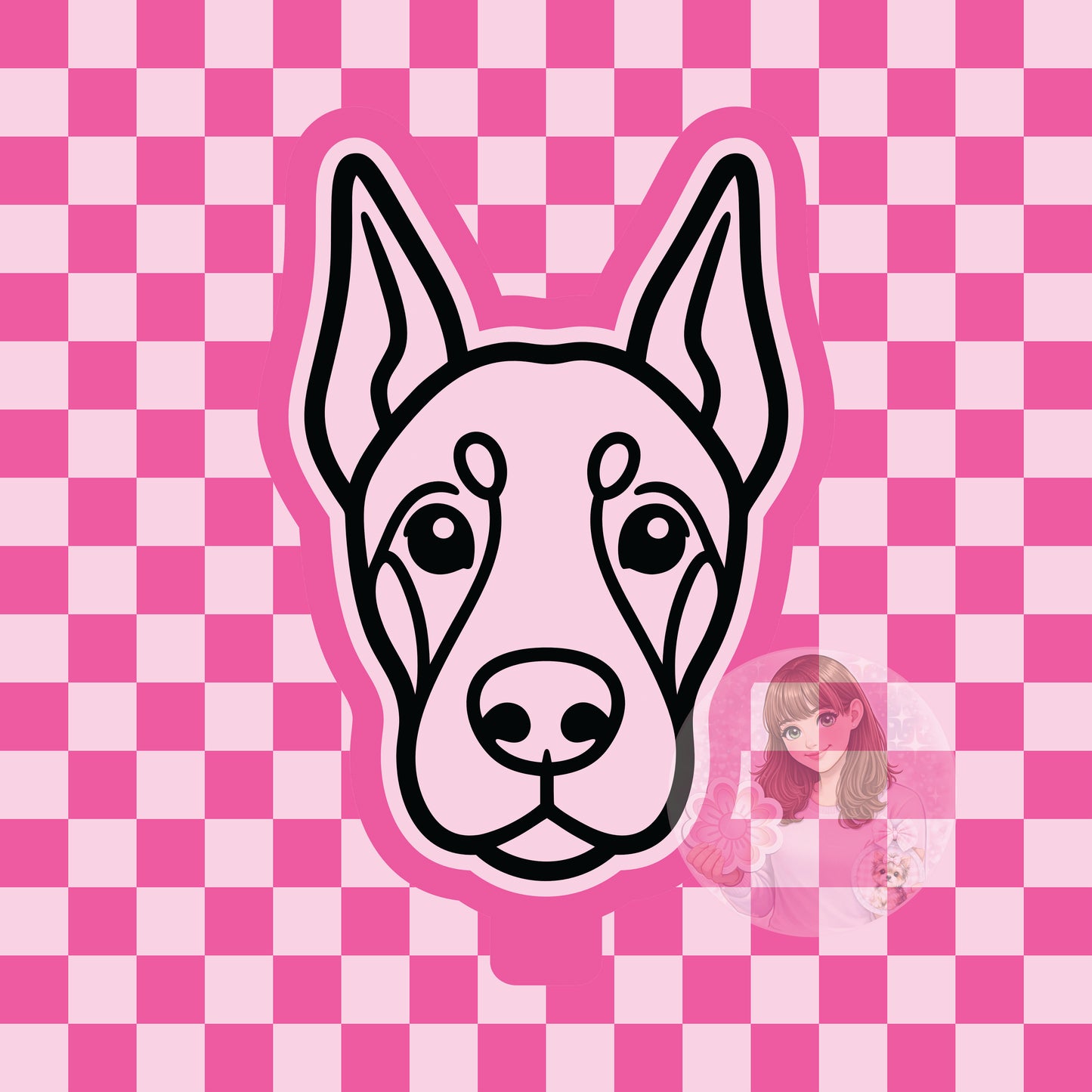 Doberman dog head silicone freshie mold