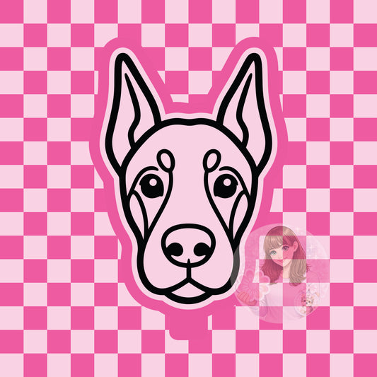 Doberman dog head silicone freshie mold