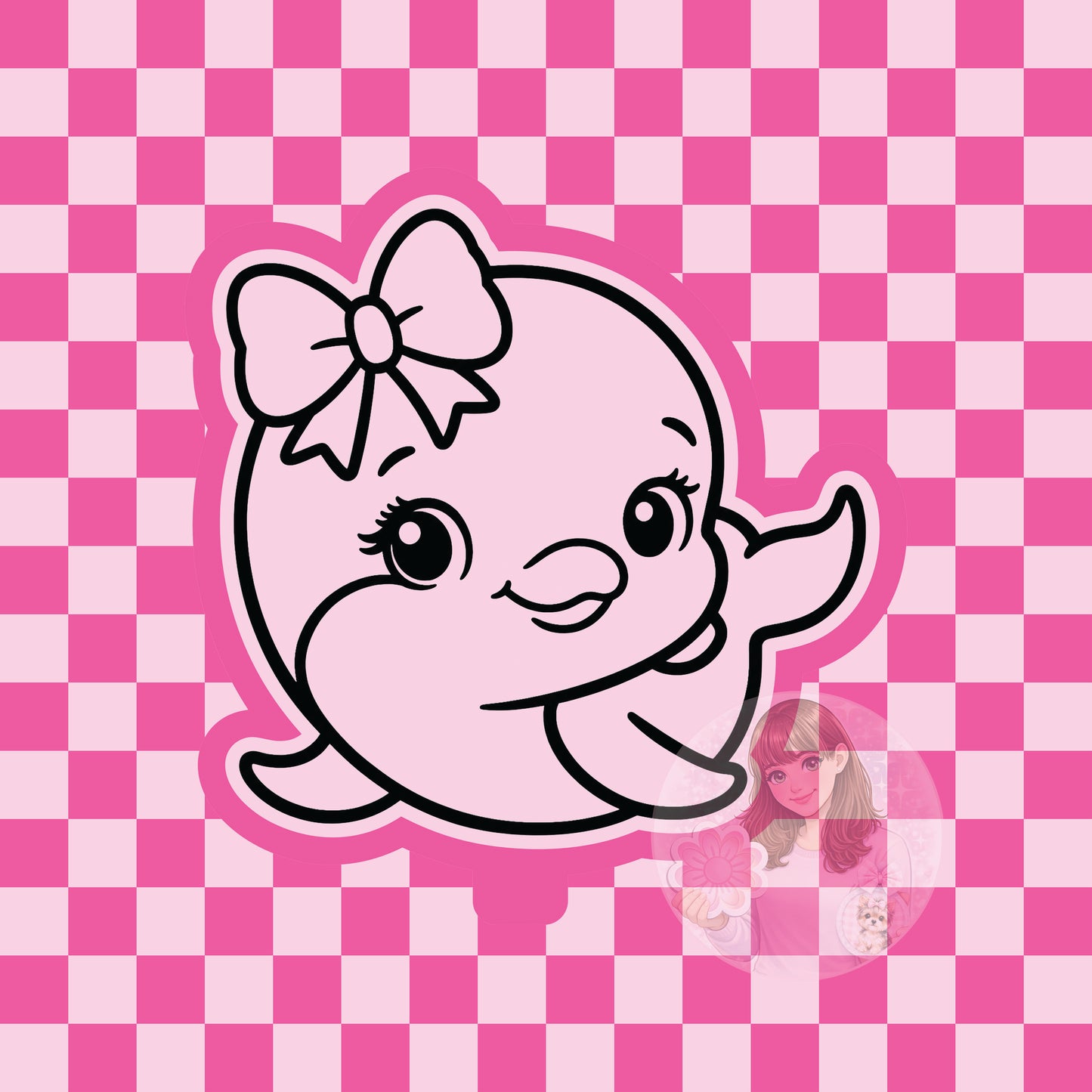 Dolphin girl silicone freshie mold