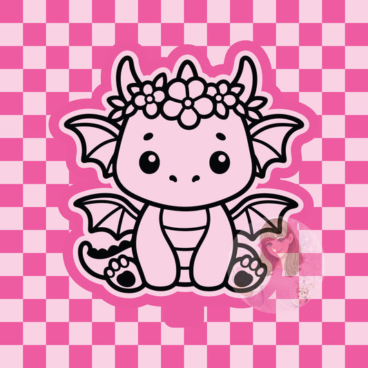 Dragon with flower crown silicone freshie mold