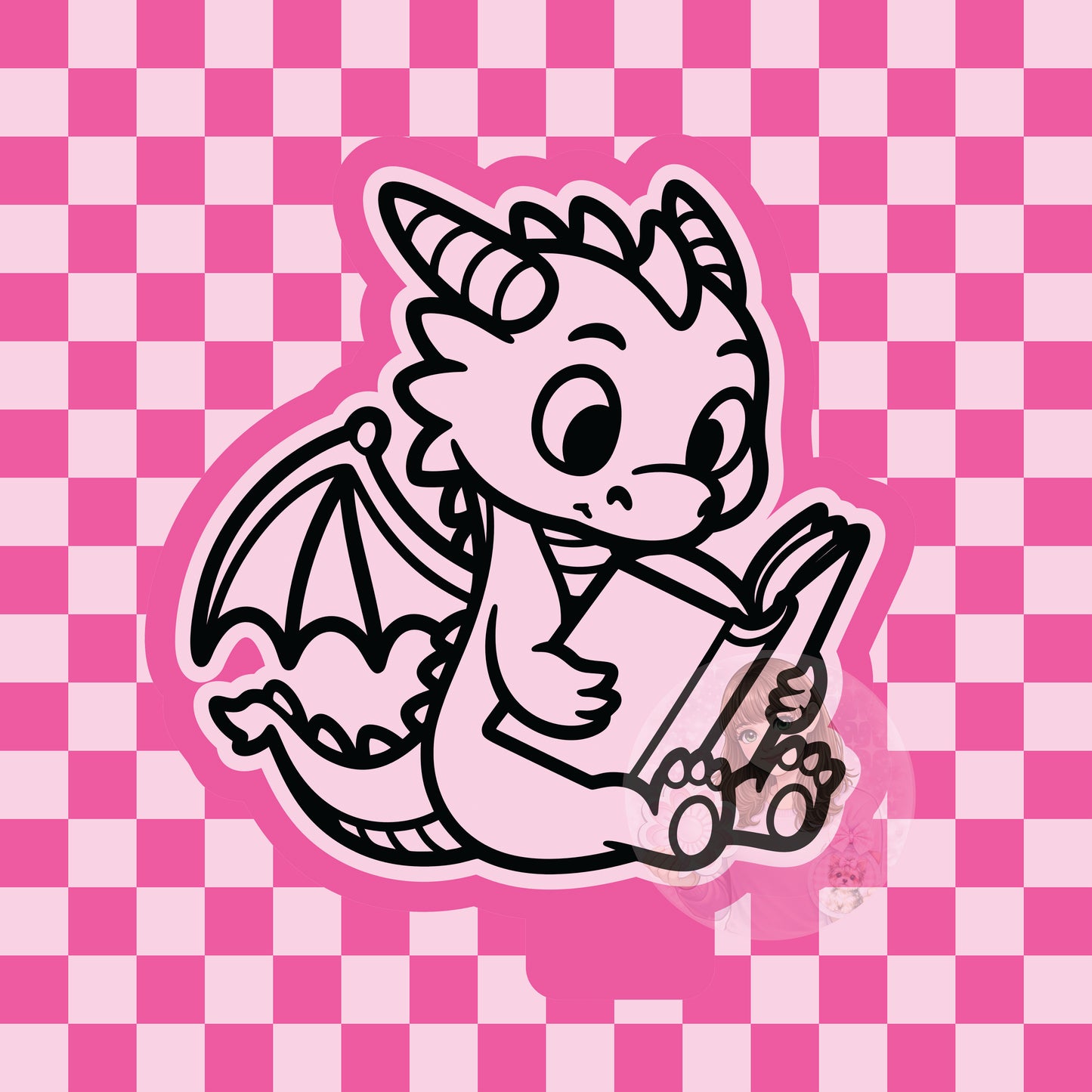 Reading dragon silicone freshie mold