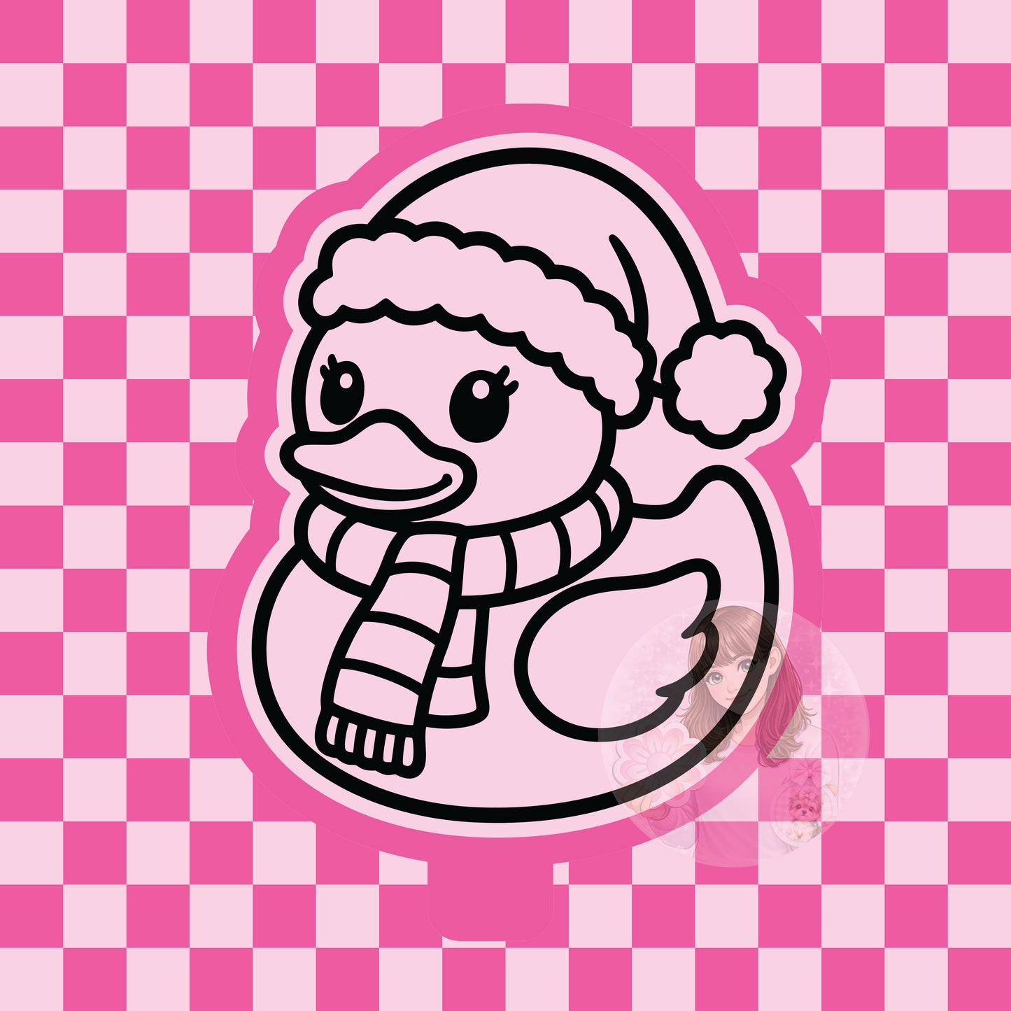Christmas rubber duck silicone freshie mold