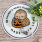 Halloween sloth pumpkin retractable badge reel