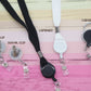 Patriotic Goldendoodle badge reel
