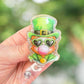 St. Patrick's Day leprechaun bubblegum retractable badge reel