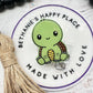 Cute turtle badge reel