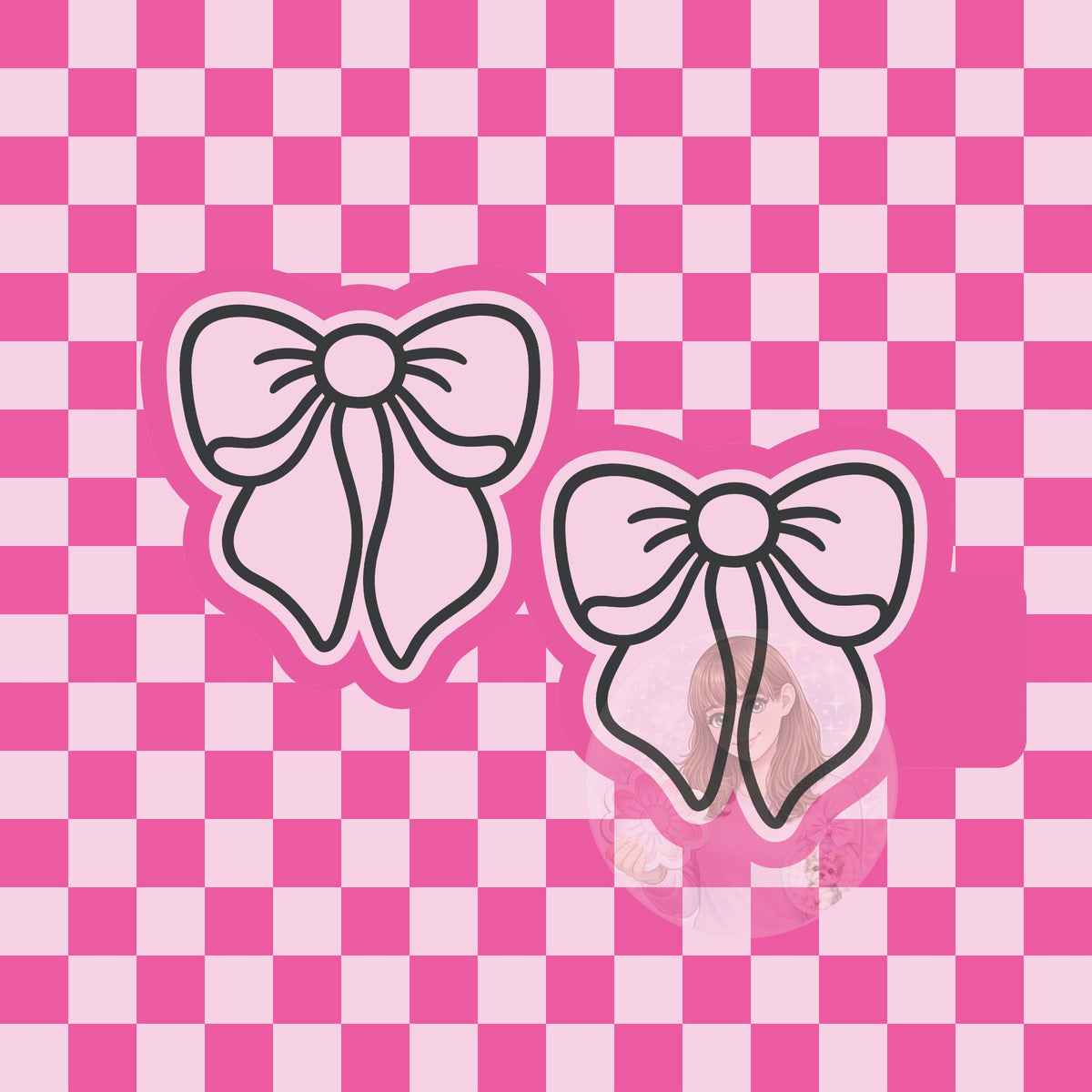 Cute bow vent clip silicone freshie mold
