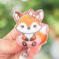 Fox in pink tutu retractable badge reel