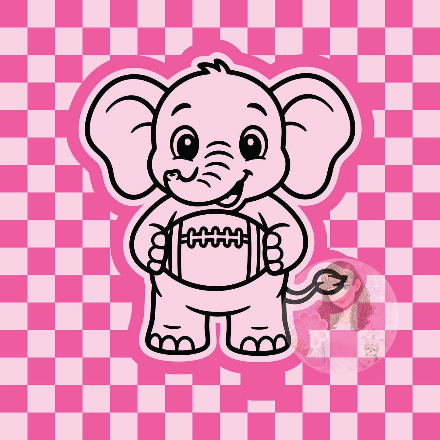 Elephant football silicone freshie mold