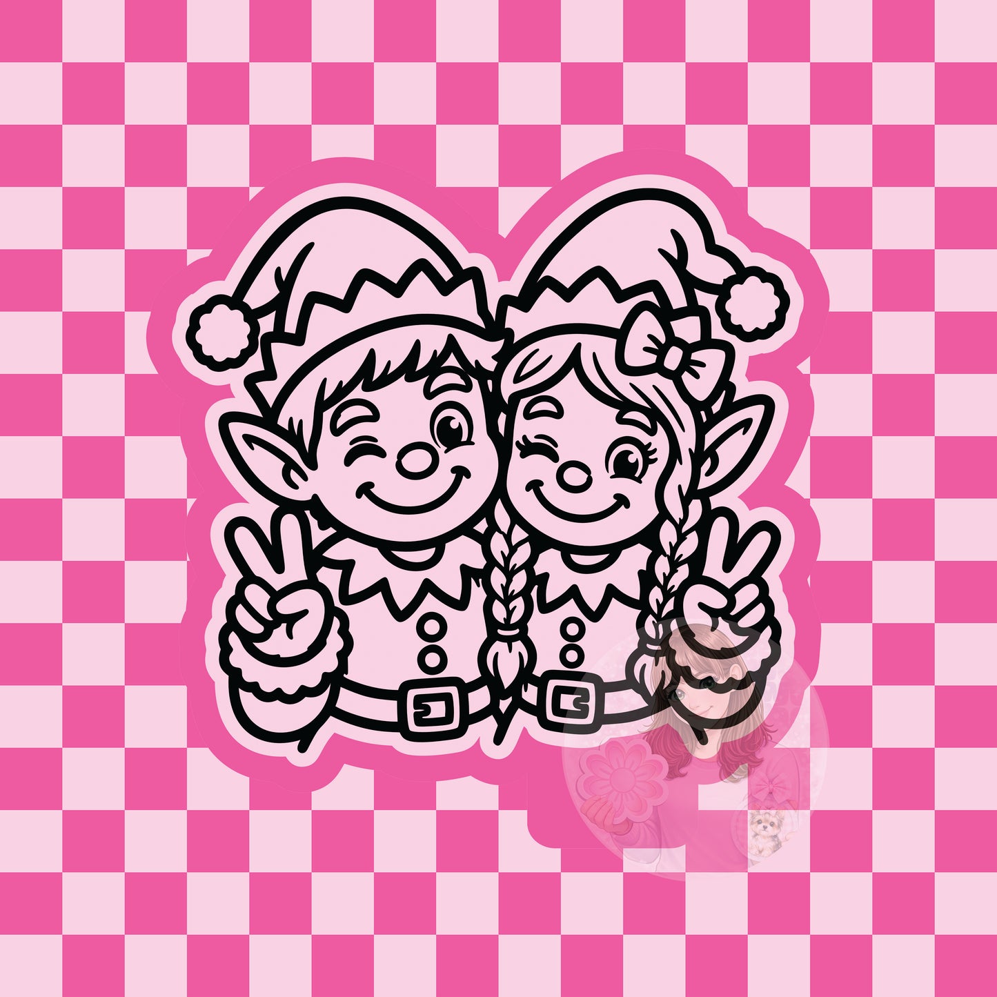 Elf peace duo silicone freshie mold