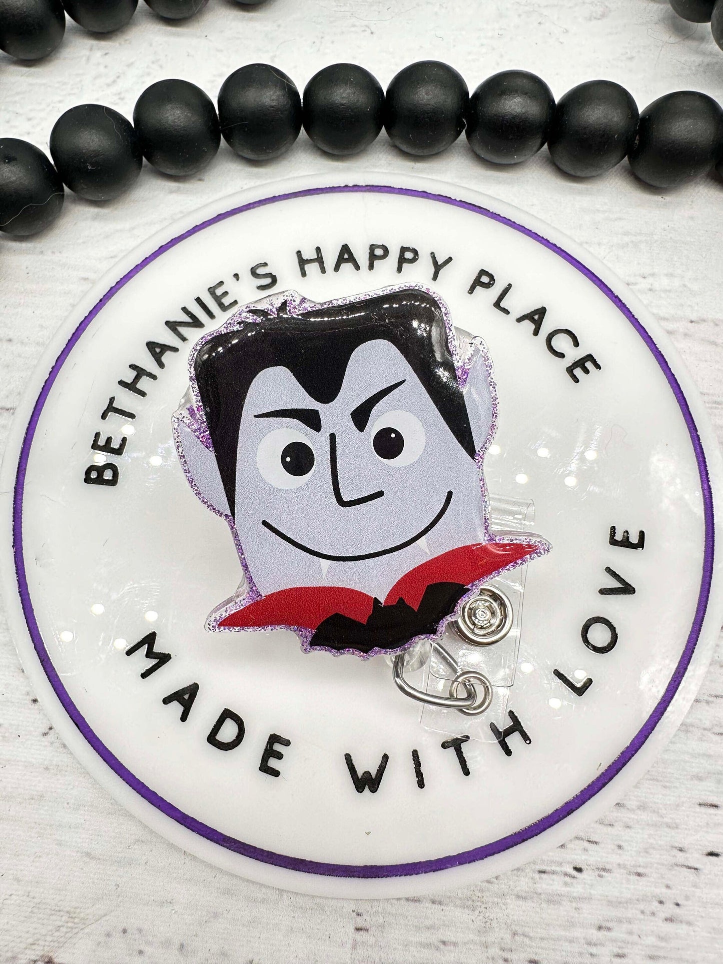 Vampire Halloween badge reel