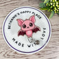 Pink bat retractable badge reel
