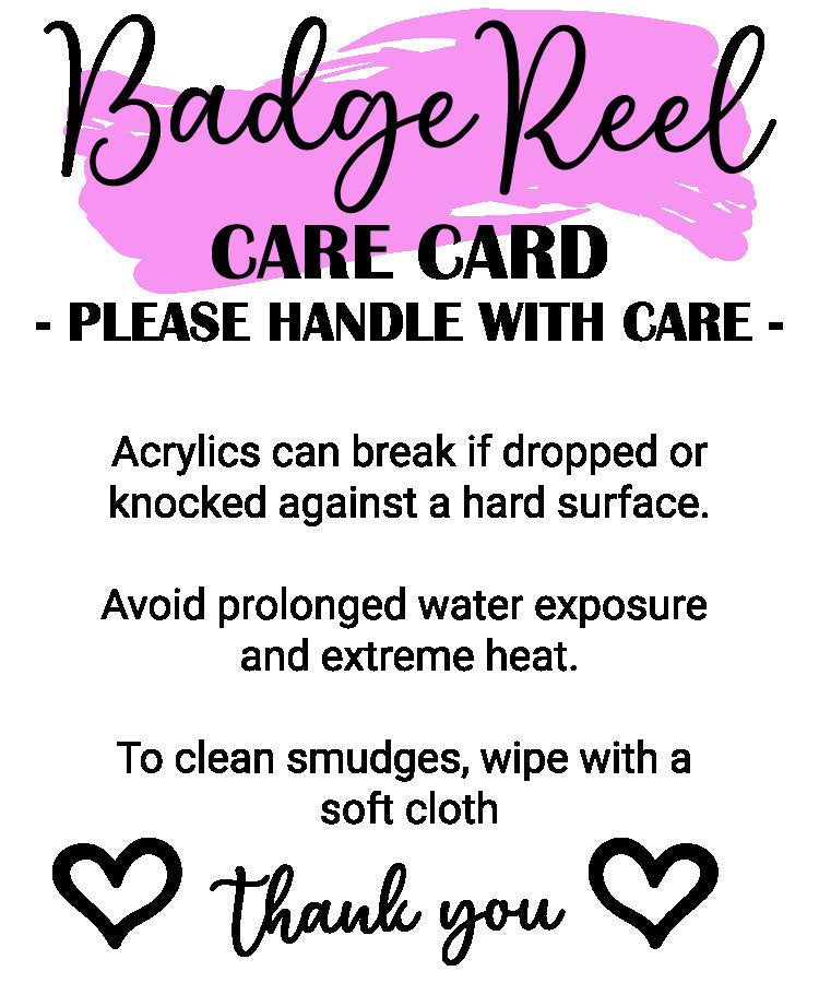 Valentine's Day raccoon retractable badge reel