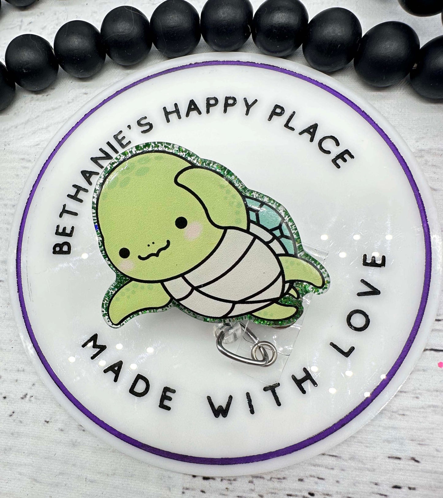Sea turtle badge holder
