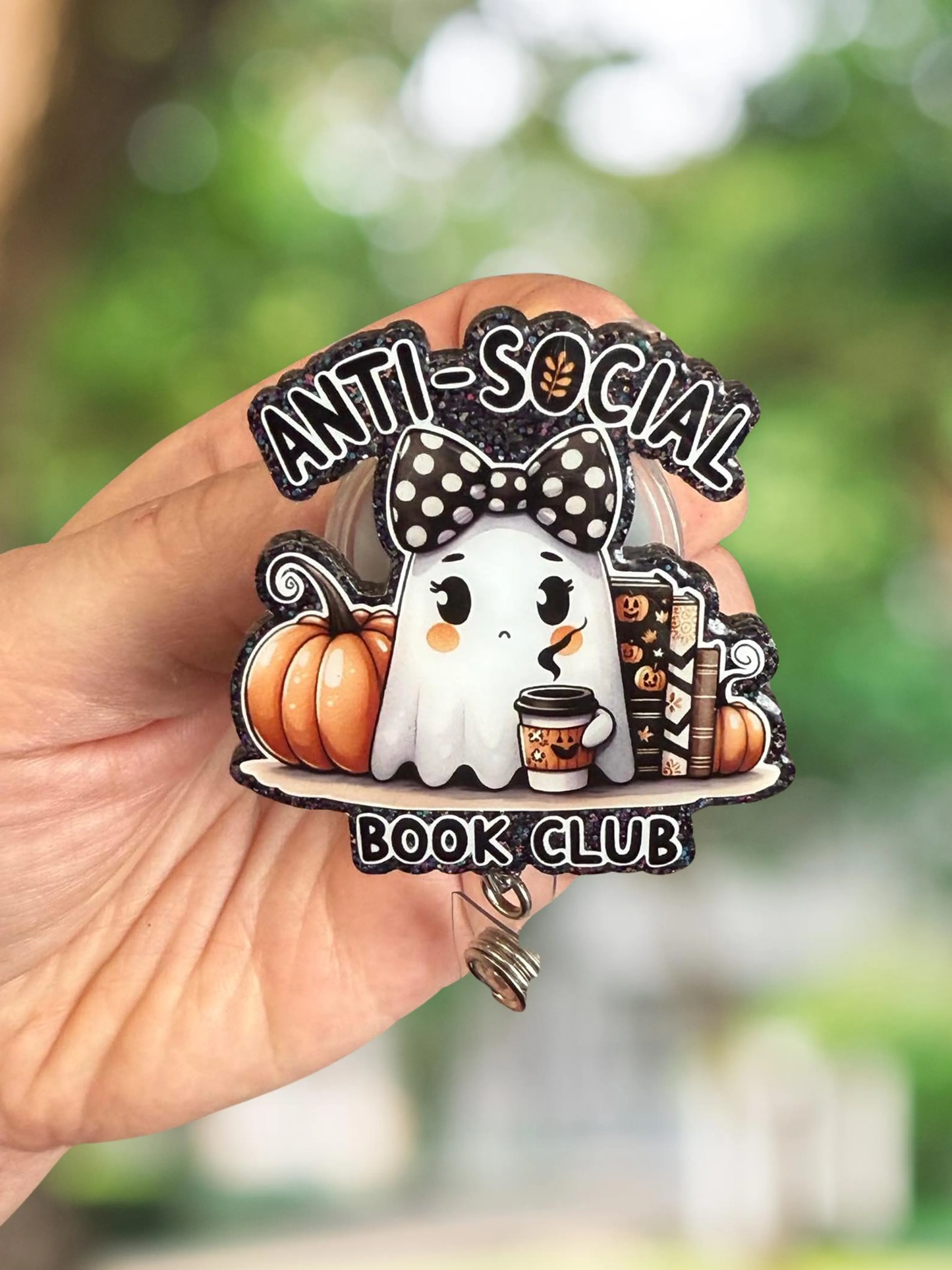 Anti-Social Book Club Retractable Badge Reel