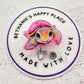 Pink sea turtle badge reel