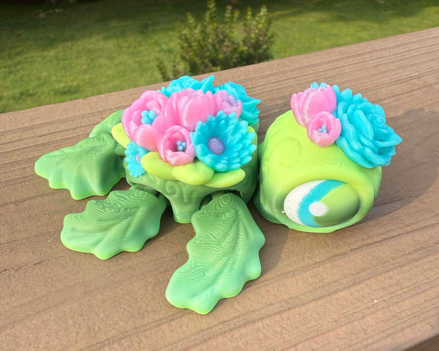 Bouquet turtle articulated 3D figurine