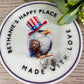 Patriotic eagle retractable badge reel