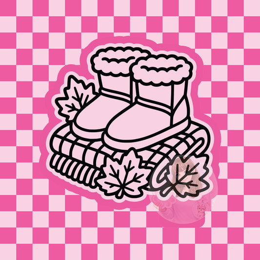 Cozy fall boots silicone freshie mold
