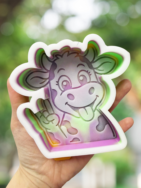 Rock on cow mold - READY TO SHIP