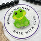 Cute alligator badge reel