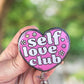 Self love club heart retractable badge reel