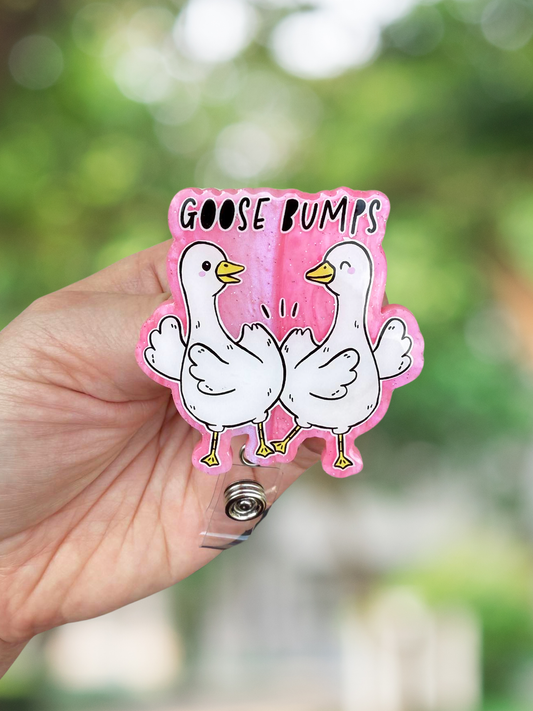 Goose Bumps badge reel