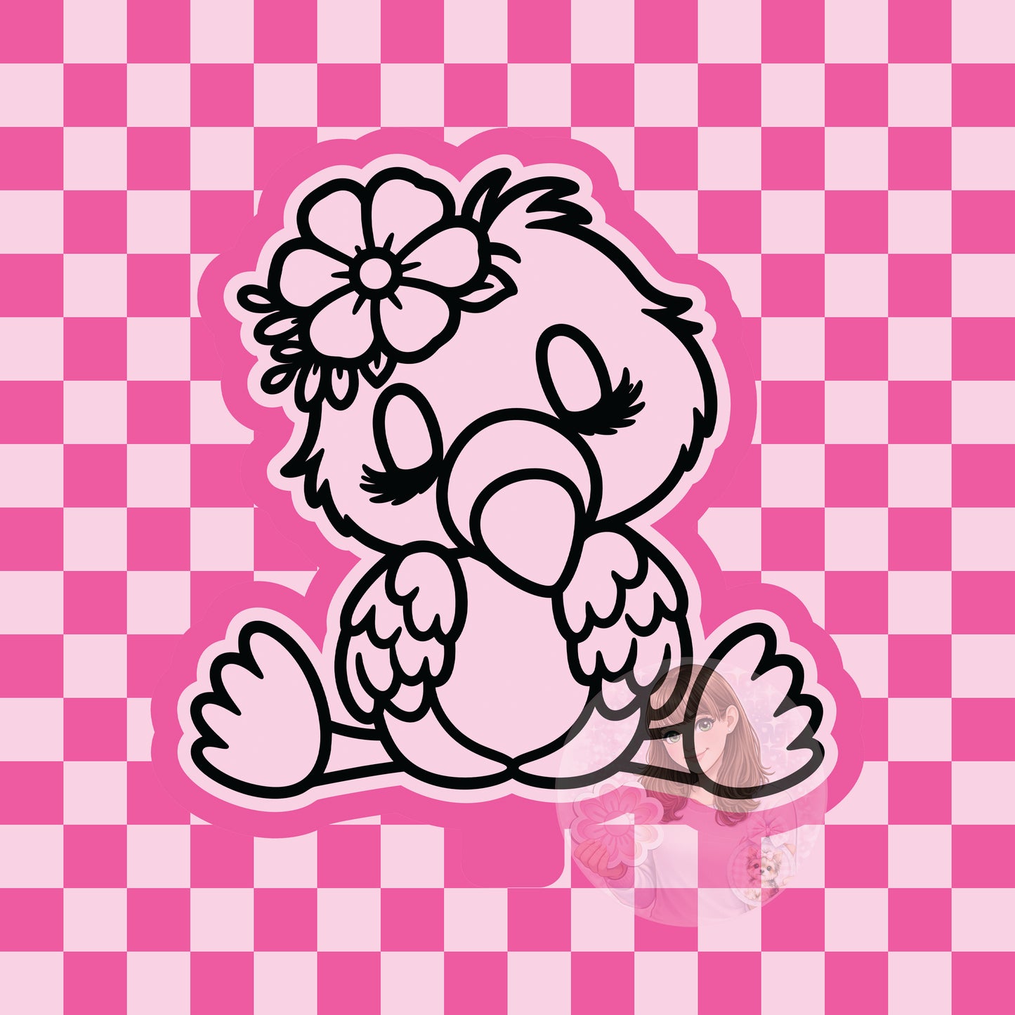 Sleepy flamingo silicone freshie mold