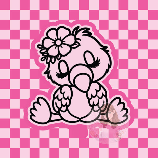 Sleepy flamingo silicone freshie mold