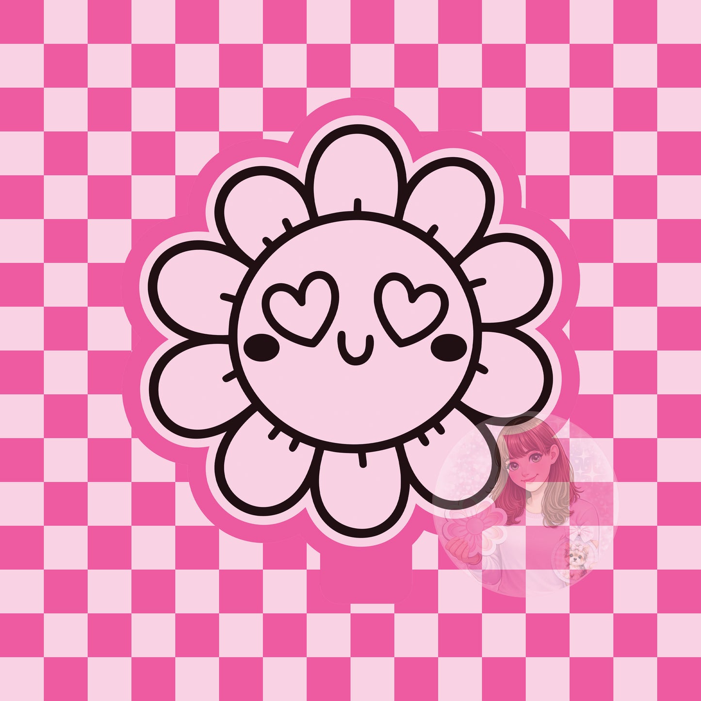 Heart face flower silicone freshie mold