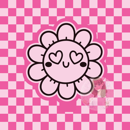 Heart face flower silicone freshie mold