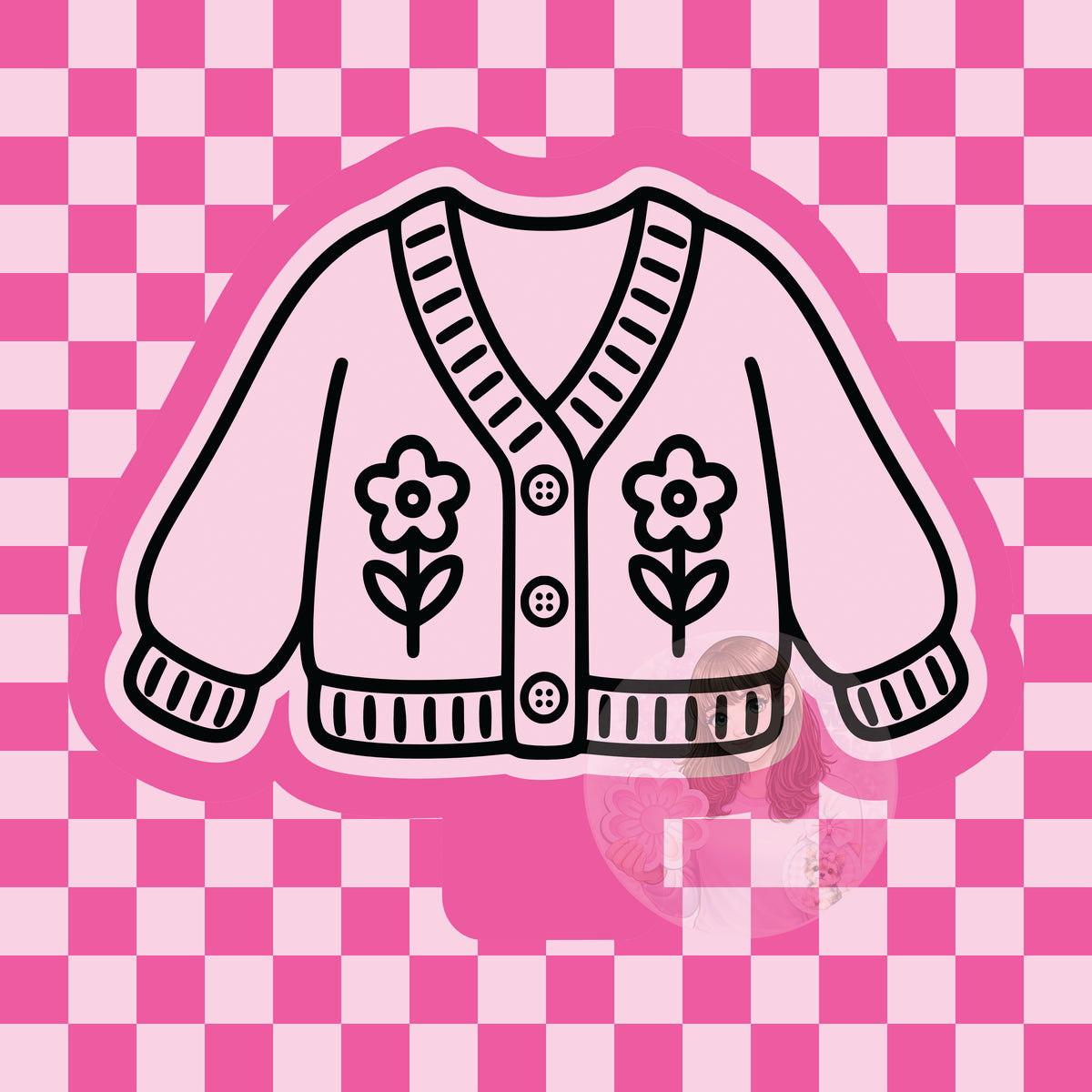 Flower cardigan silicone freshie mold