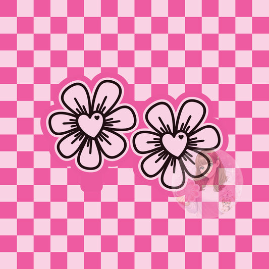 Heart flower vent clip set