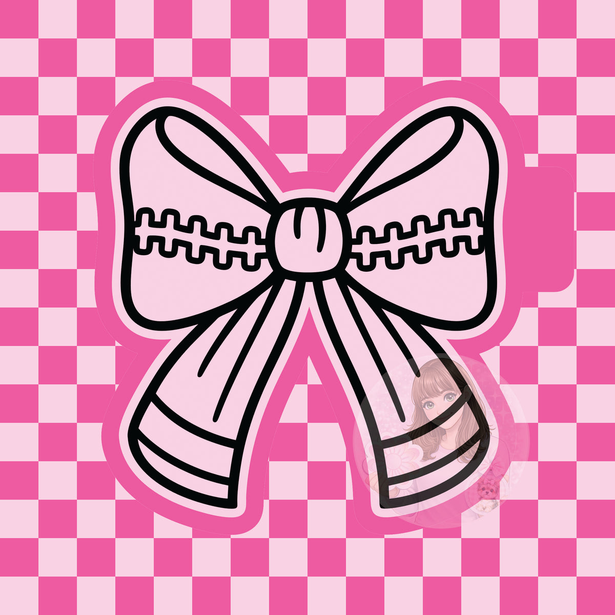 Football bow silicone freshie mold