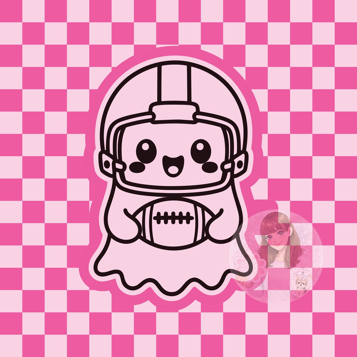 Football ghost silicone freshie mold