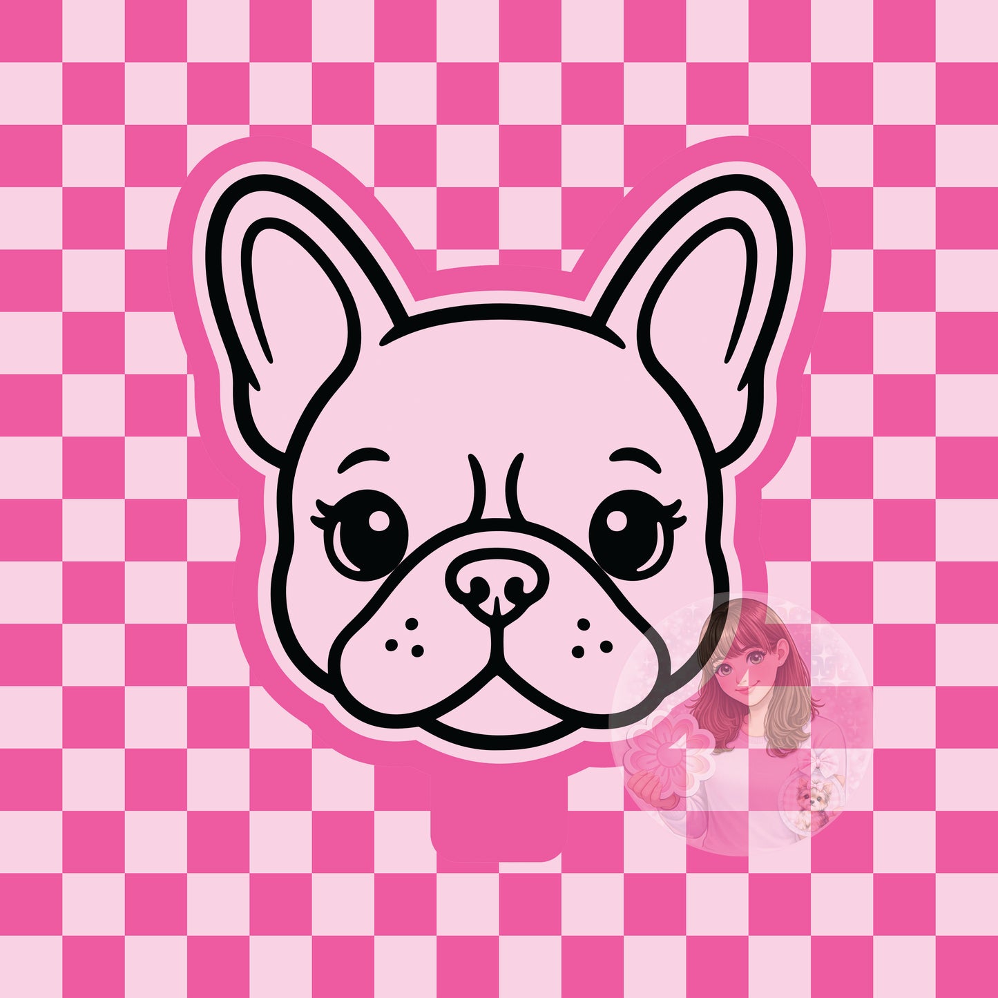 Frenchie dog head silicone freshie mold