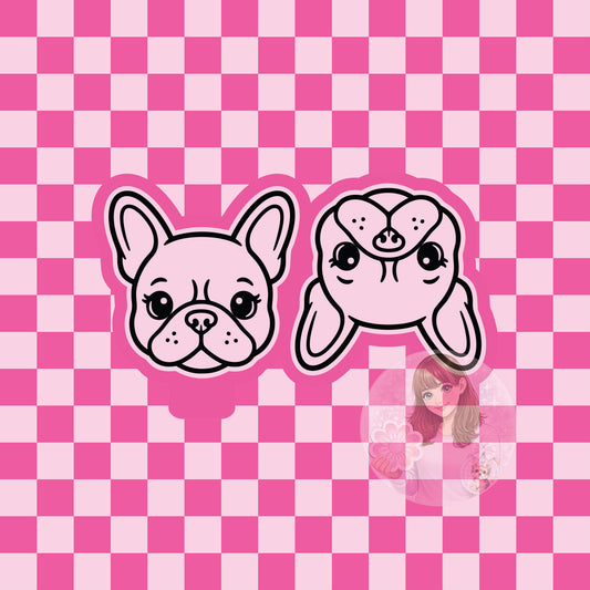 Frenchie dog head vent clip mold
