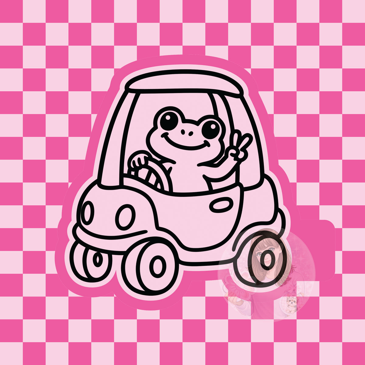 Frog in coupe car silicone freshie mold