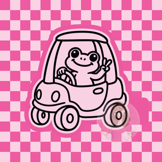 Frog in coupe car silicone freshie mold
