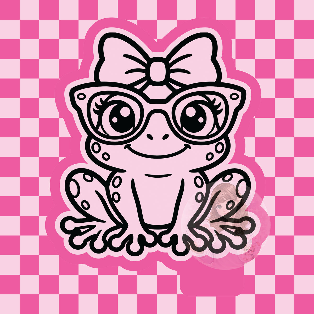Frog with glasses silicone mold