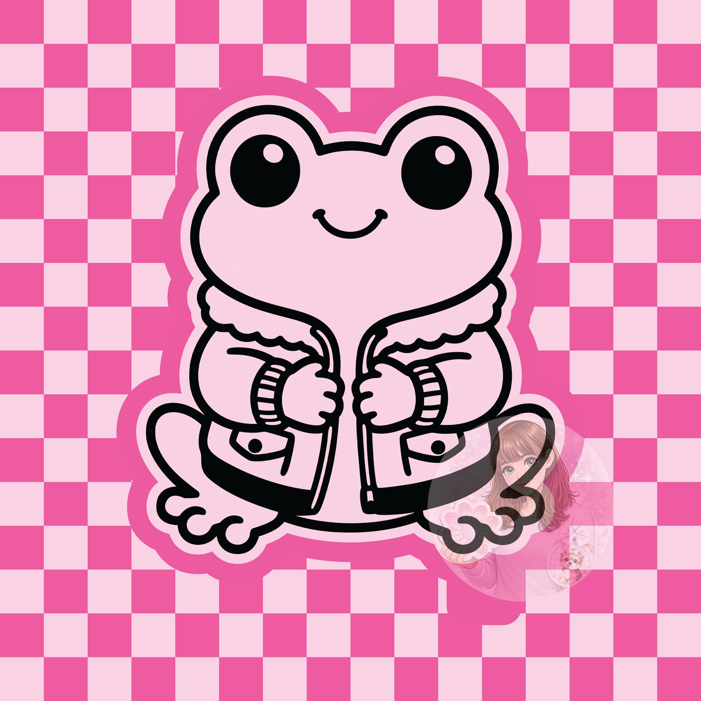 Frog with jacket silicone freshie mold
