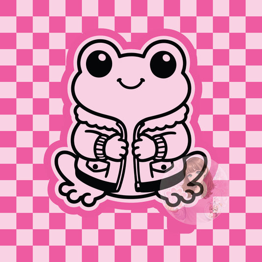Frog with jacket silicone freshie mold