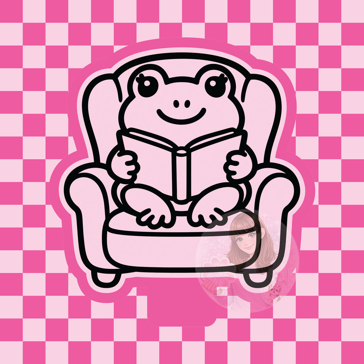 Frog reading silicone freshie mold