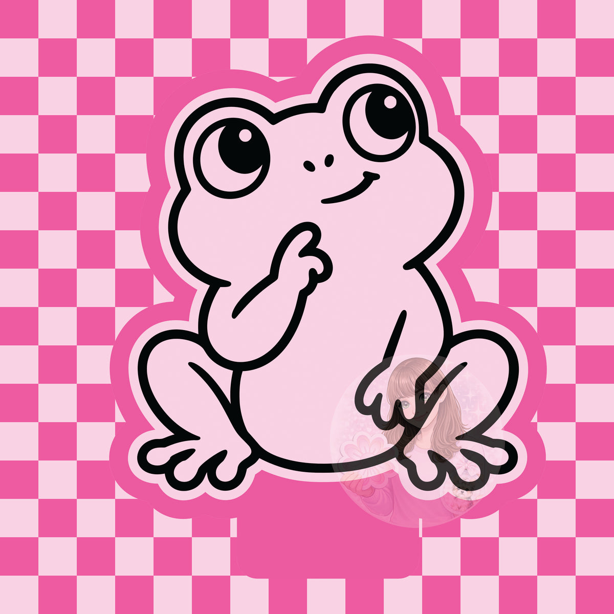 Thinking frog silicone freshie mold