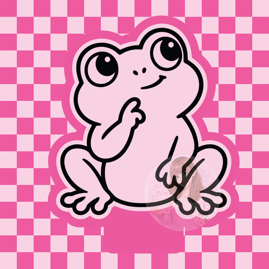 Thinking frog silicone freshie mold