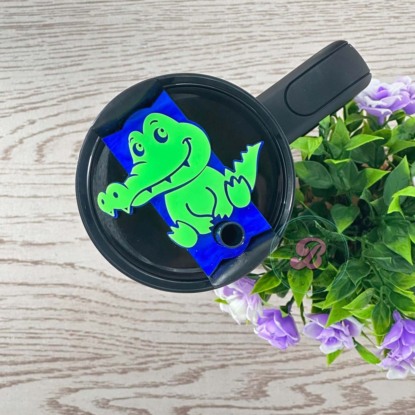 Gator cup topper, alligator cup topper, tumbler tag, school mascot tumbler tag, acrylic gator topper for cup, alligator gifts, teacher gifts